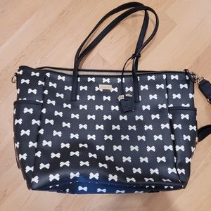 Kate Spade Diaper Bag Tote Black and White